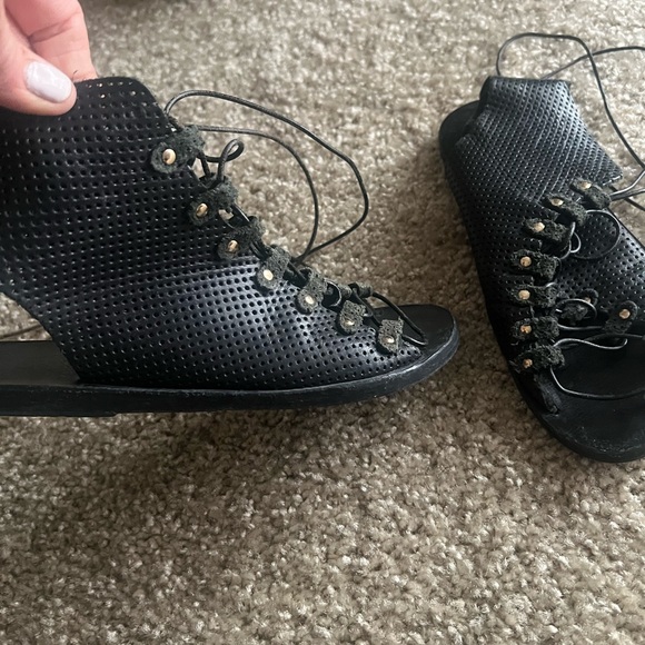 Ancient Greek sandals gladiator lace up sandal 36 Handmade in Greece $269 - Picture 6 of 11